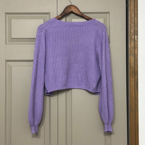 SHEIN Purple Cropped Cardigan - Picture 7 of 7